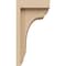 Ekena Millwork 4"W x 4"D x 8"H Wide Warren Rough Cedar Woodgrain TimberThane Corbel, Primed Tan CORUR04X04X08WARRCPR - alternate 4